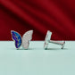 Blue Enamel Butterfly Studs