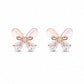 Blush Bow Butterfly Stud Earrings