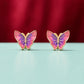 Blush Butterfly Rose Gold Stud Earrings