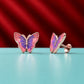 Blush Butterfly Rose Gold Stud Earrings