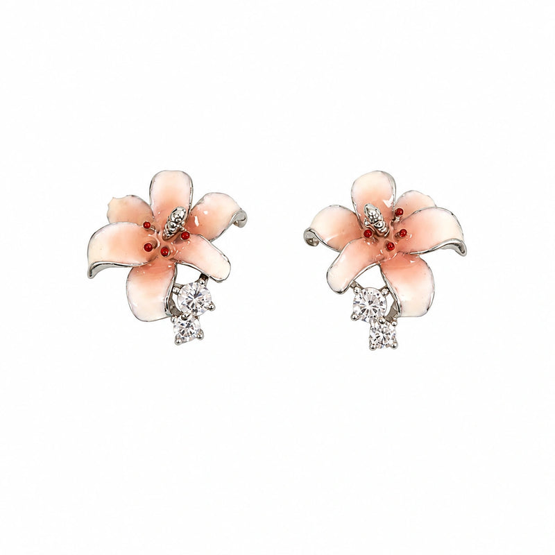 Blush Lily Bloom Stud Earrings