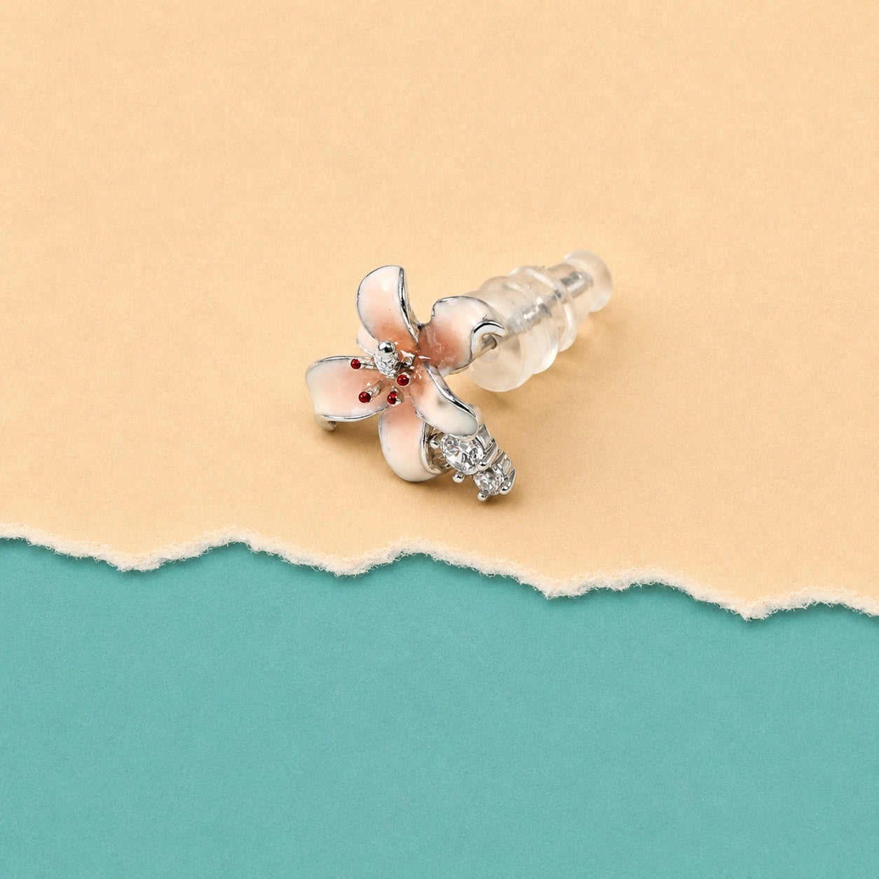 Blush Lily Bloom Stud Earrings