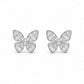 Butterfly Baguette Stud Earrings