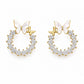 Butterfly Bloom Circle Stud Earrings