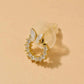 Butterfly Bloom Circle Stud Earrings