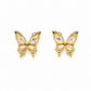 Butterfly Cubic Zirconia Stud Earrings