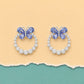 Butterfly Halo Stud Earrings