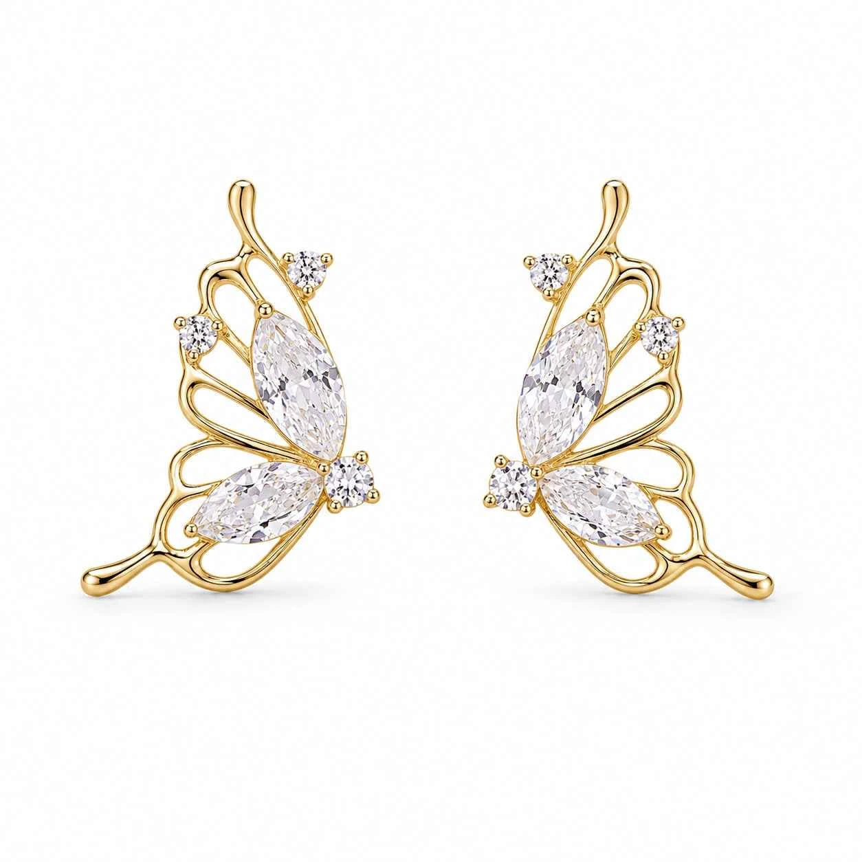 Butterfly Wing Stud Earrings
