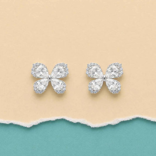 Celestial Flutter Halo Stud Earrings