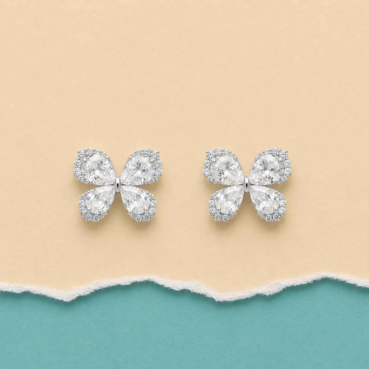 Celestial Flutter Halo Stud Earrings