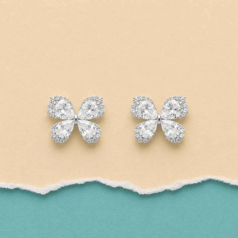 Celestial Flutter Halo Stud Earrings