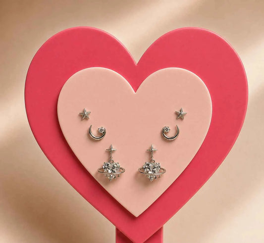 Celestial Heart & Planet Charm