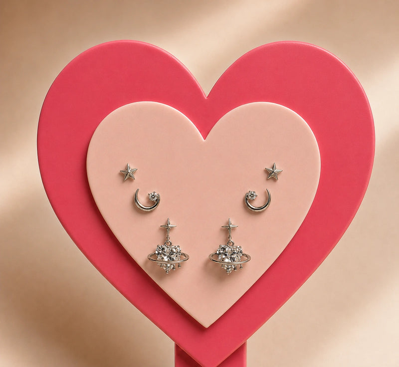 Celestial Heart & Planet Charm