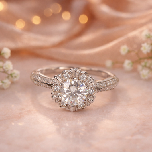 Aurora Bloom Halo Ring