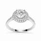 Eterna Shine Solitaire Halo Ring