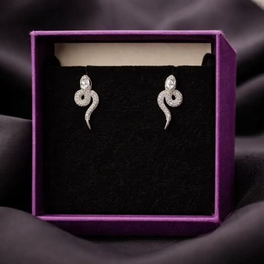 Azure Papillon – AZ Stone Silver Halo Earrings