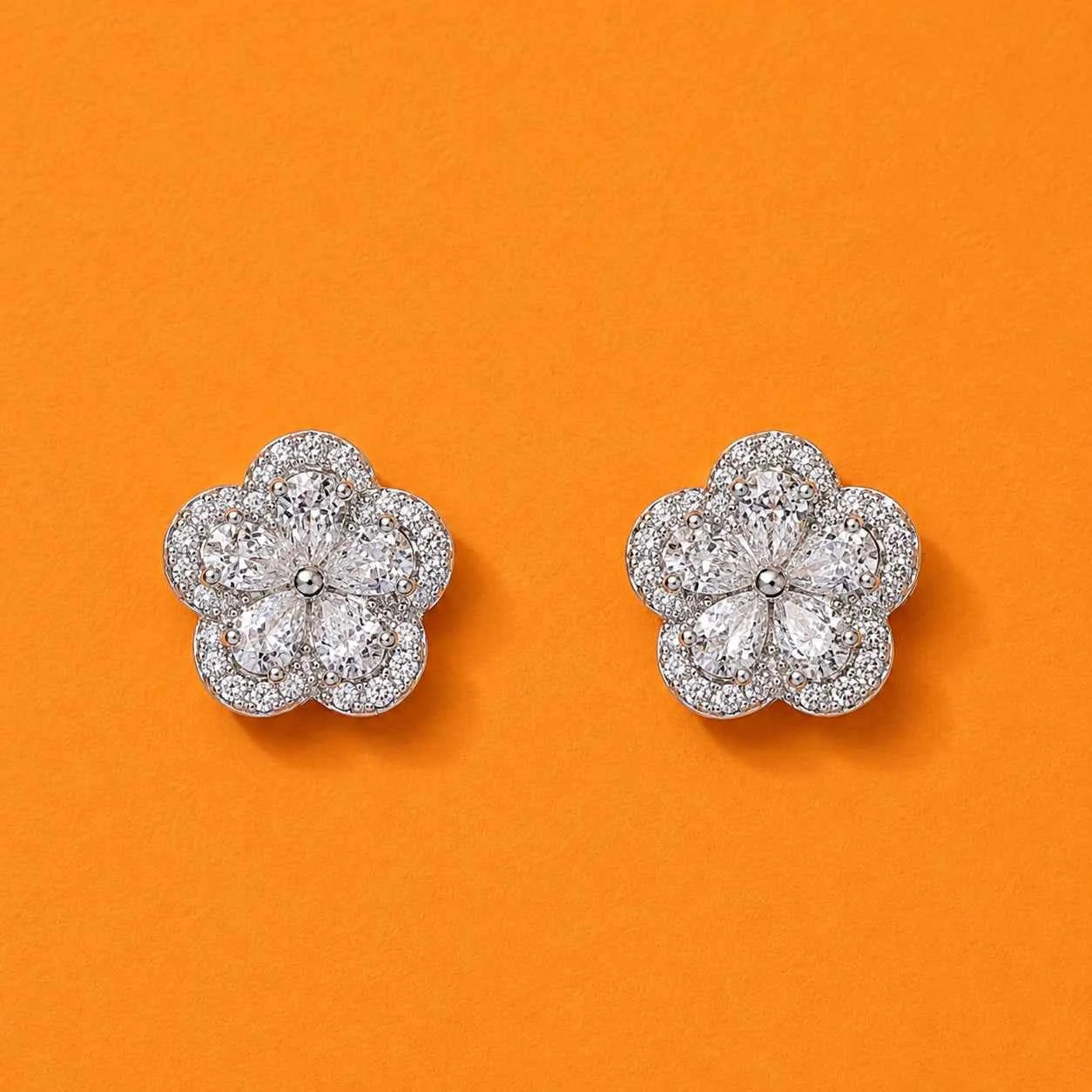 Blooming Petal Floral Stud Earrings