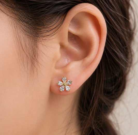 Crystal Daisy Bloom Studs