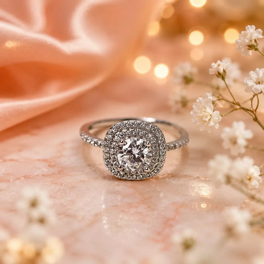 Sterling Glow Halo Ring