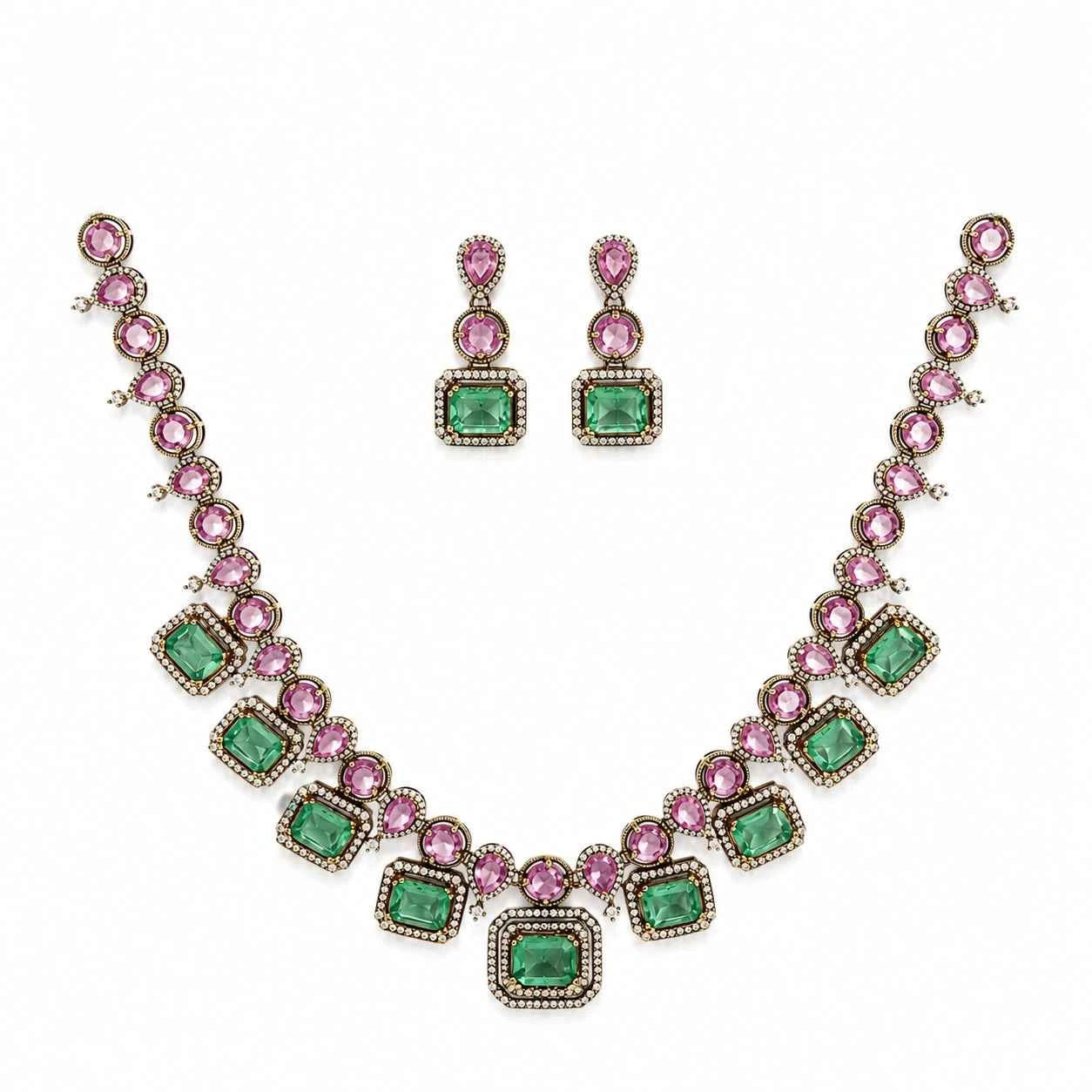 Classic Victorian Emerald Bridal Jewellery Set