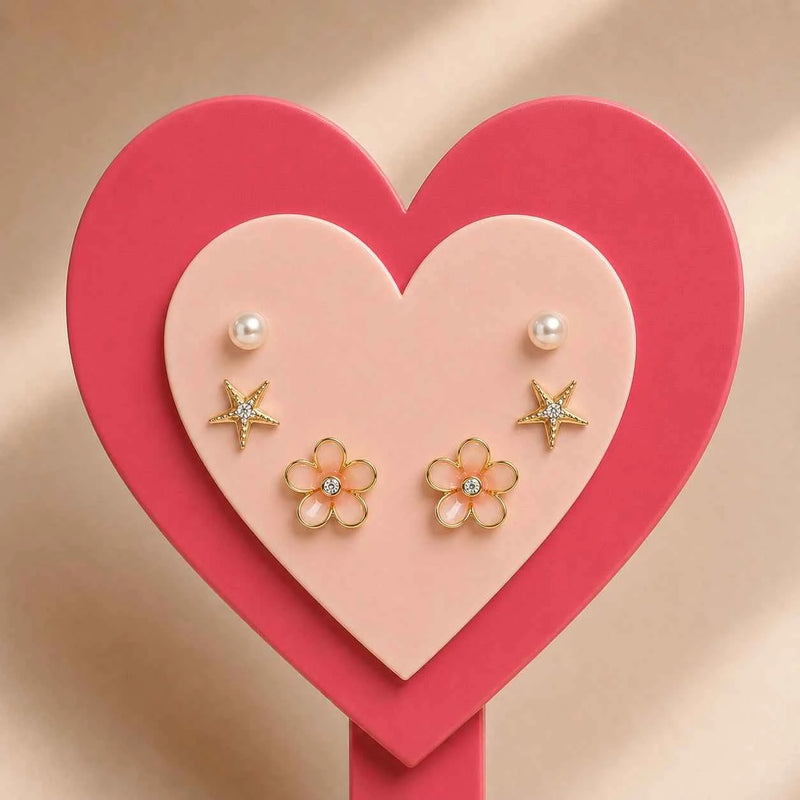 Coastal Bloom and Starfish Earring