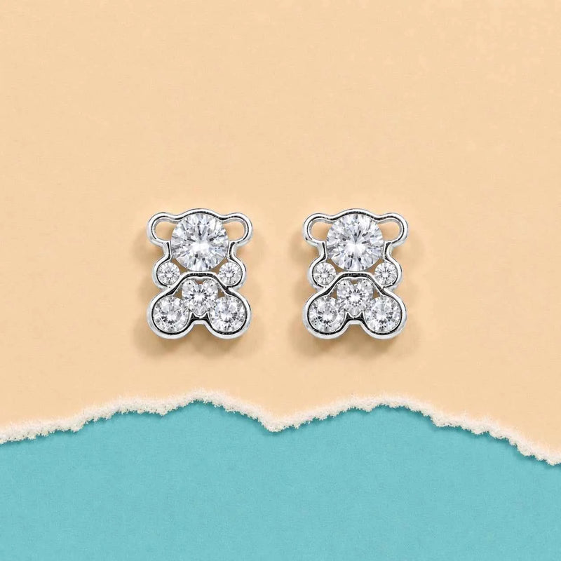 Teddy Bear Stud - 925 Silver Jewelery