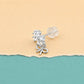 Crystal Blossom Bow Drop Stud Earrings