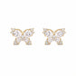 Crystal Butterfly Stud Earrings