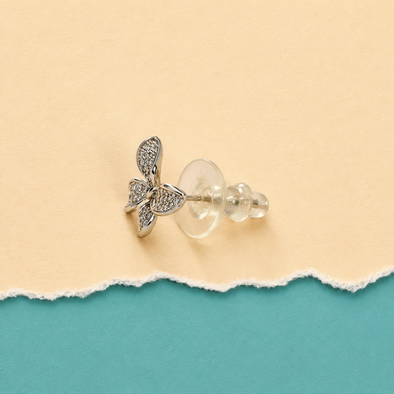 Crystal Butterfly Stud Earrings