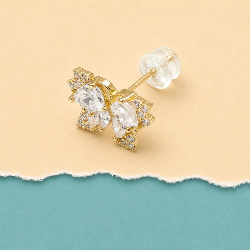 Crystal Butterfly Stud Earrings