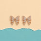 Rose Gold Bow Stud Earrings