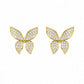 Cubic Zirconia Butterfly Stud
