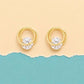 Gold Circle Stud - 925 Silver Jewelery