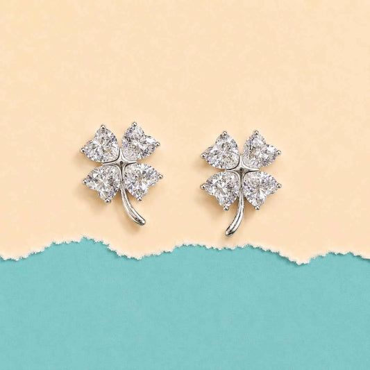 Four Leaf Clover Stud - 925 Silver Jewelery