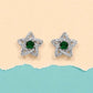 Emerald Green Star Stud - 925 Silver Jewelery