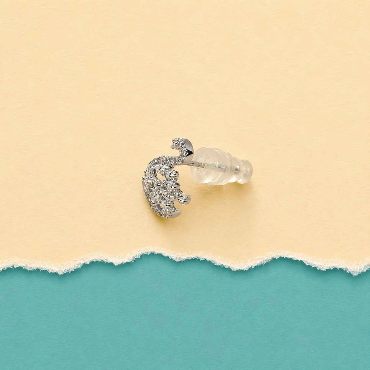 Elegant Crystal Swan Stud Earrings