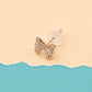 Rose Gold Bow Stud Earrings