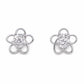 Elegant Flower Silver Earrings