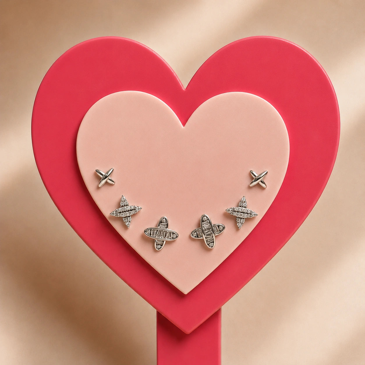 Elegant X-Shape Side Earrings