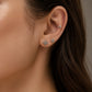 Elegant X-Shape Side Earrings