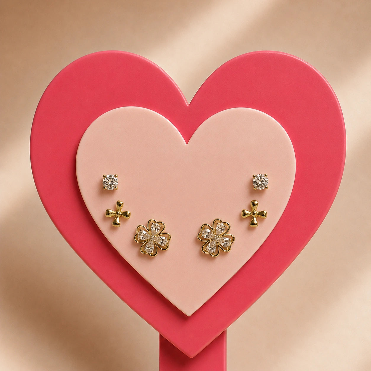 Gold Clover Side Earring Collection
