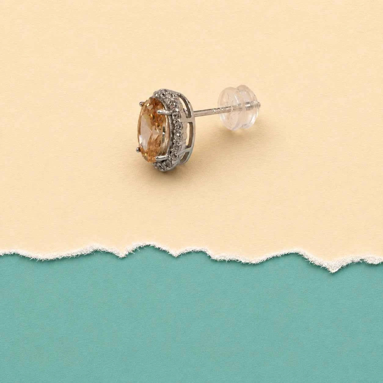 Golden Aura Halo Stud Earrings