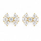 Golden Blossom Bow Stud Earrings