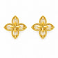 Golden Blossom Floral Stud Earrings
