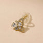 Golden Butterfly Crystal Stud Earrings