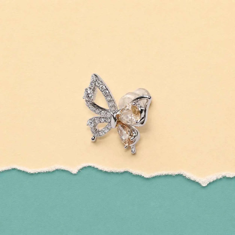 Golden Butterfly Stud Earrings