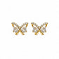 Golden Butterfly Studs