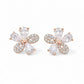 Golden Heart Bloom Stud Earrings