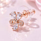 Golden Heart Bloom Stud Earrings