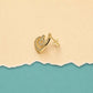 Golden Heart Loop Crystal Stud Earrings